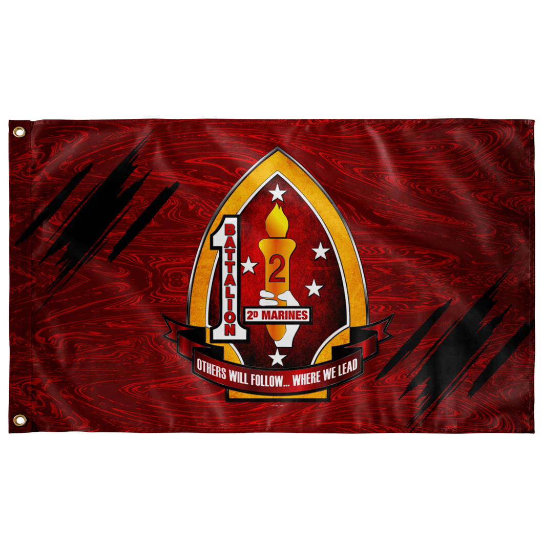 1st Battalion 2nd Marines Red Flag Elite Flags Wall Flag - 36