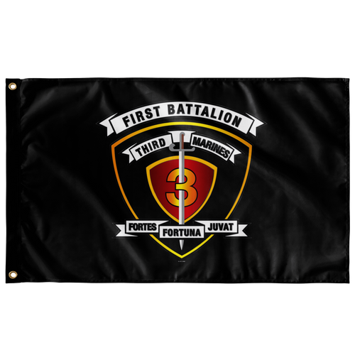 1st Battalion 3rd Marines Black Flag Elite Flags Wall Flag - 36