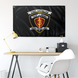 1st Battalion 3rd Marines Black Flag Elite Flags Wall Flag - 36"x60"