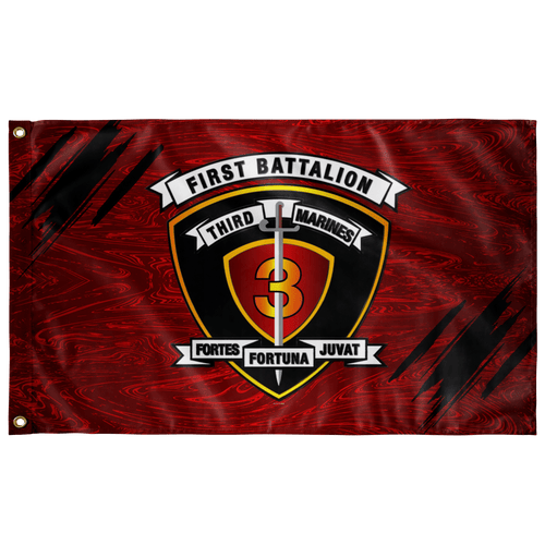 1st Battalion 3rd Marines Red Flag Elite Flags Wall Flag - 36