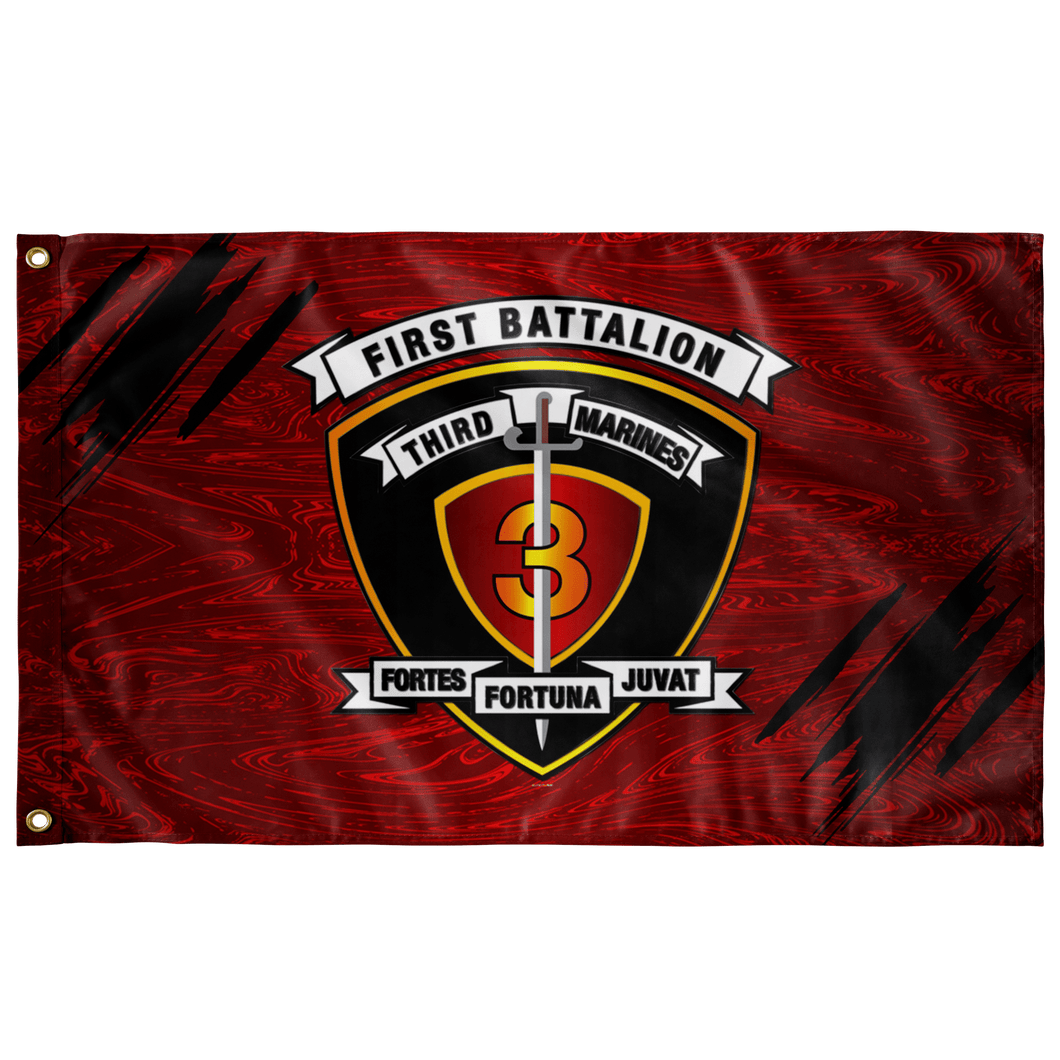 1st Battalion 3rd Marines Red Flag Elite Flags Wall Flag - 36