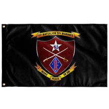 Load image into Gallery viewer, 1st Battalion 5th Marines Black Flag Elite Flags Wall Flag - 36&quot;x60&quot;
