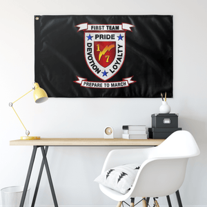 1st Battalion 6th Marines Black Flag Elite Flags Wall Flag - 36"x60"