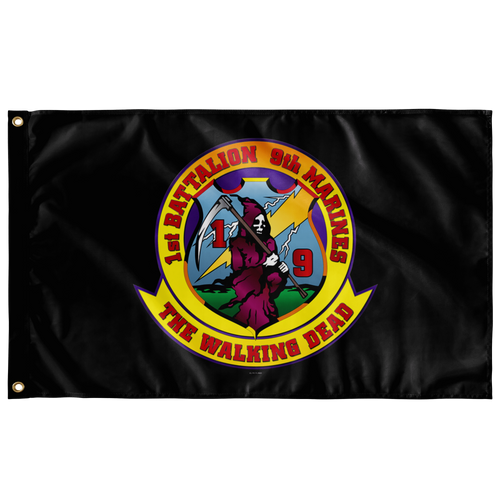 1st Battalion 9th Marines Black Flag Elite Flags Wall Flag - 36