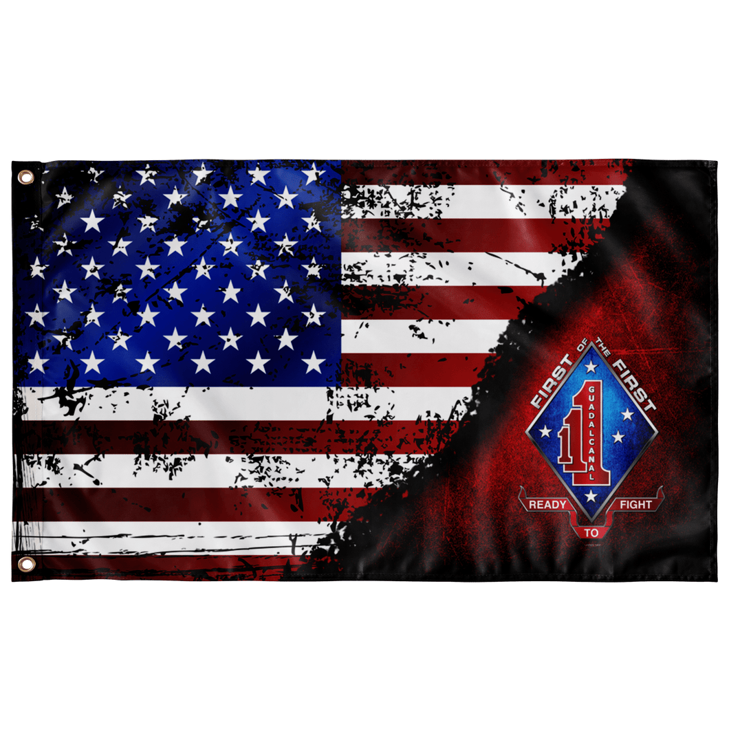 1st Bn 1st Marines Stars & Stripes Flag Elite Flags Wall Flag - 36