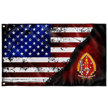 Load image into Gallery viewer, 1st Bn 2nd Marines Stars &amp; Stripes Flag Elite Flags Wall Flag - 36&quot;x60&quot;
