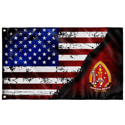 1st Bn 2nd Marines Stars & Stripes Flag Elite Flags Wall Flag - 36