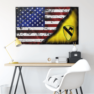 1st Cav Stars & Stripes Elite Flags Wall Flag - 36"x60"