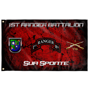 1st Ranger Battalion Sua Sponte Flag Elite Flags Wall Flag - 36"x60"