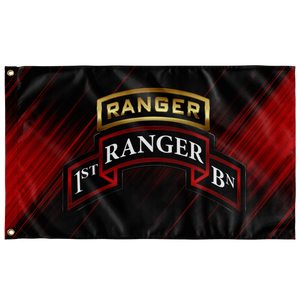 1st Ranger Battalion Tabbed Scroll Flag Elite Flags Wall Flag - 36"x60"