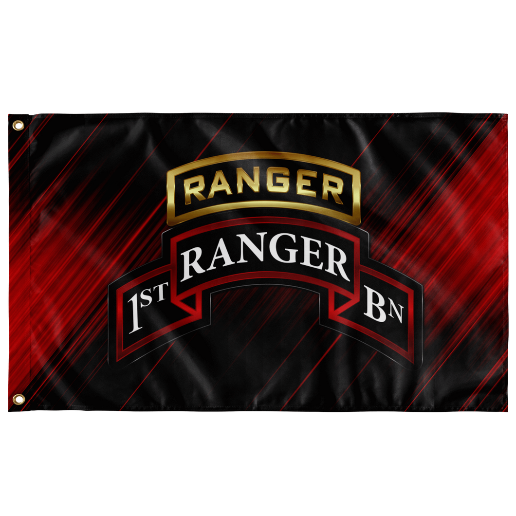 1st Ranger Battalion Tabbed Scroll Flag Elite Flags Wall Flag - 36