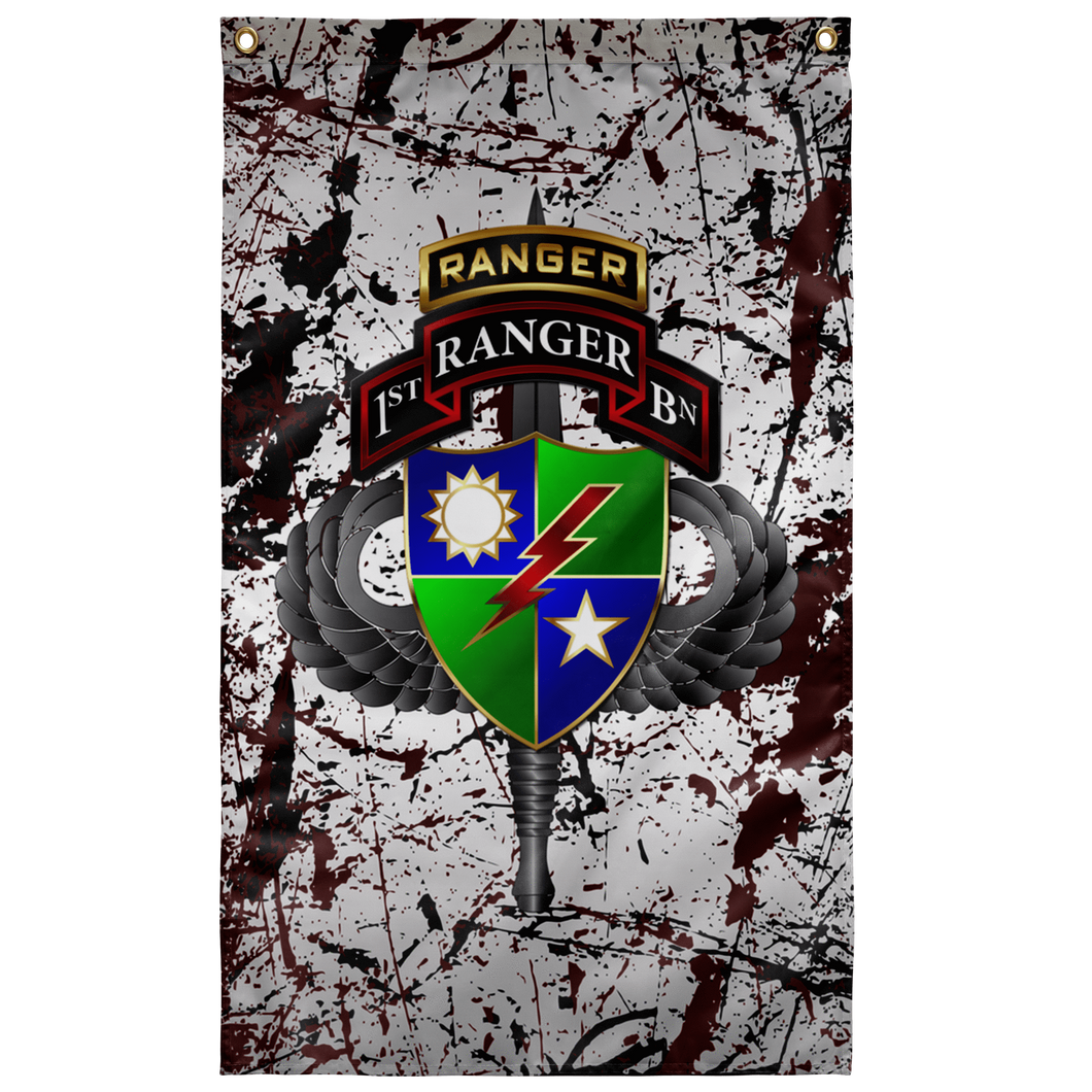 1st Ranger Battalion Tabbed Splatter Flag Elite Flags Wall Flag - 36