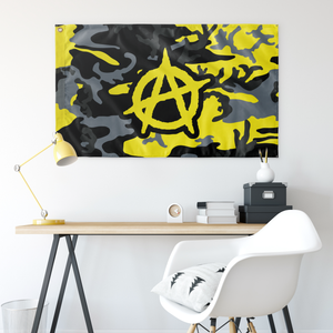 M81 Ancap Single Sided Yellow Gray And Black Color Wall Flag