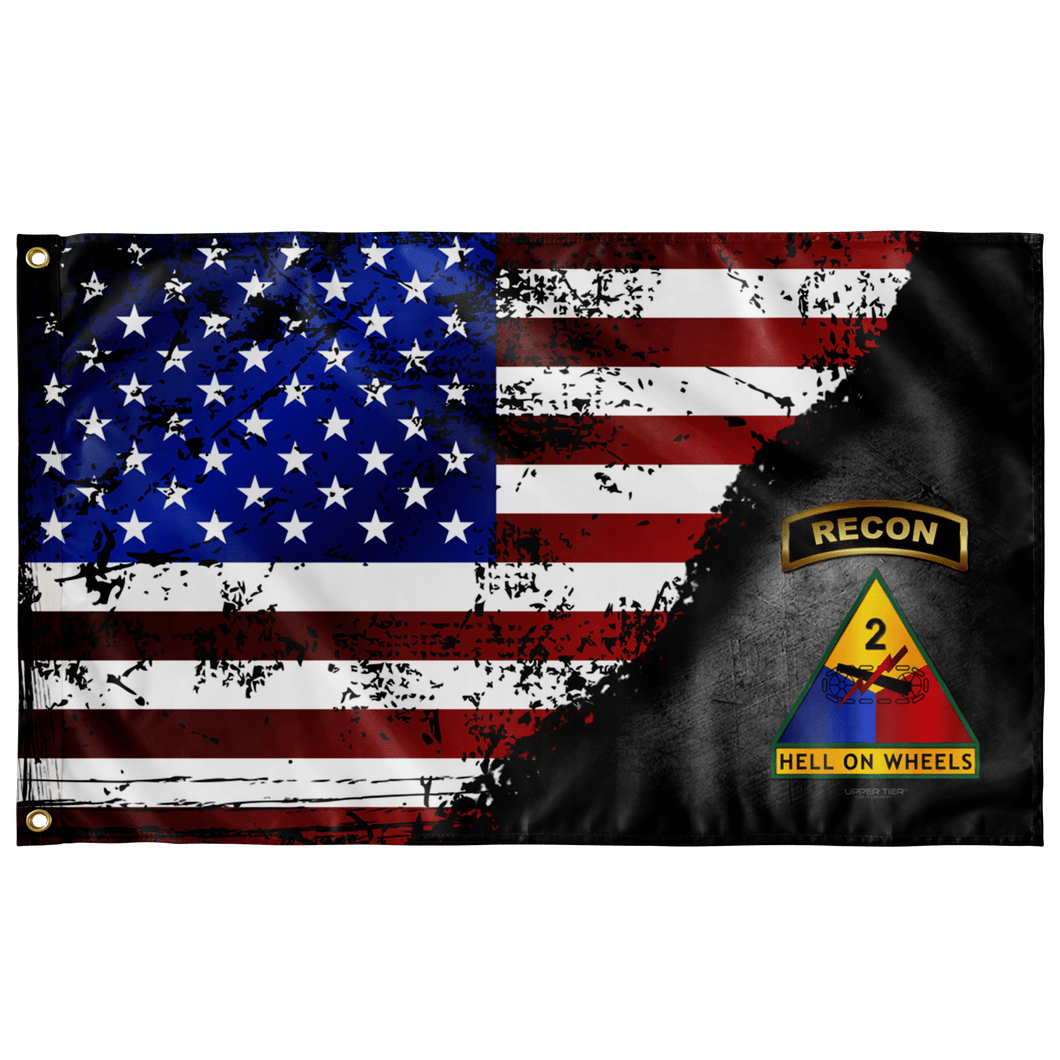 2nd Armored Division Recon Stars & Stripes Flag Elite Flags Wall Flag - 36