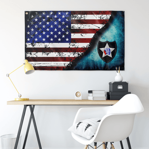 2nd ID Stars & Stripes Flag Elite Flags Wall Flag - 36"x60"