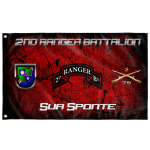 2nd Ranger Battalion Sua Sponte Flag Elite Flags Wall Flag - 36"x60"