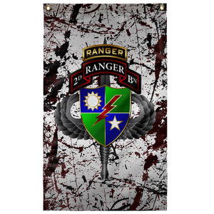 2nd Ranger Battalion Tabbed Splatter Flag Elite Flags Wall Flag - 36"x60"