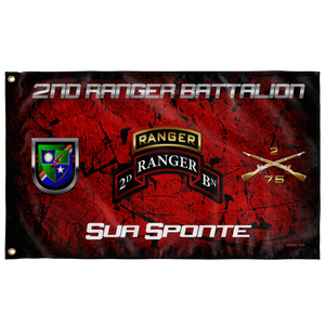 2nd Ranger Battalion Tabbed Sua Sponte Flag Elite Flags Wall Flag - 36"x60"