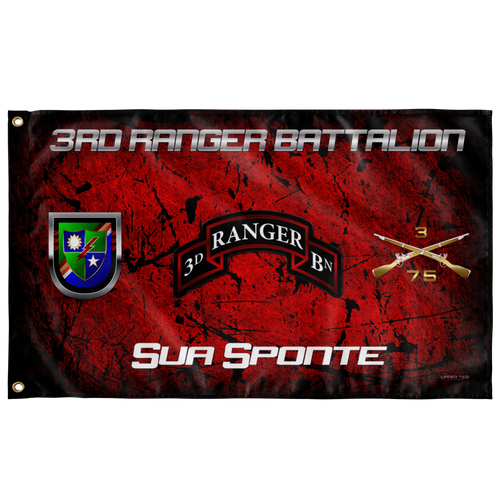 3rd Ranger Battalion Sua Sponte Flag Elite Flags Wall Flag - 36