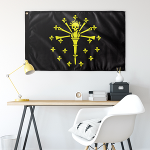 Indiana Pirate Yellow Pattern Single Sided Wall Flag