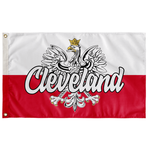 Cleveland Ohio Polish Flag - Wall Flag - 36"x60" - Polish Shirt Store