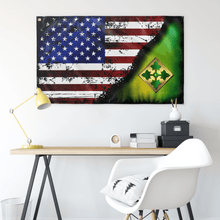 Load image into Gallery viewer, 4th ID Stars &amp; Stripes Flag Elite Flags Wall Flag - 36&quot;x60&quot;
