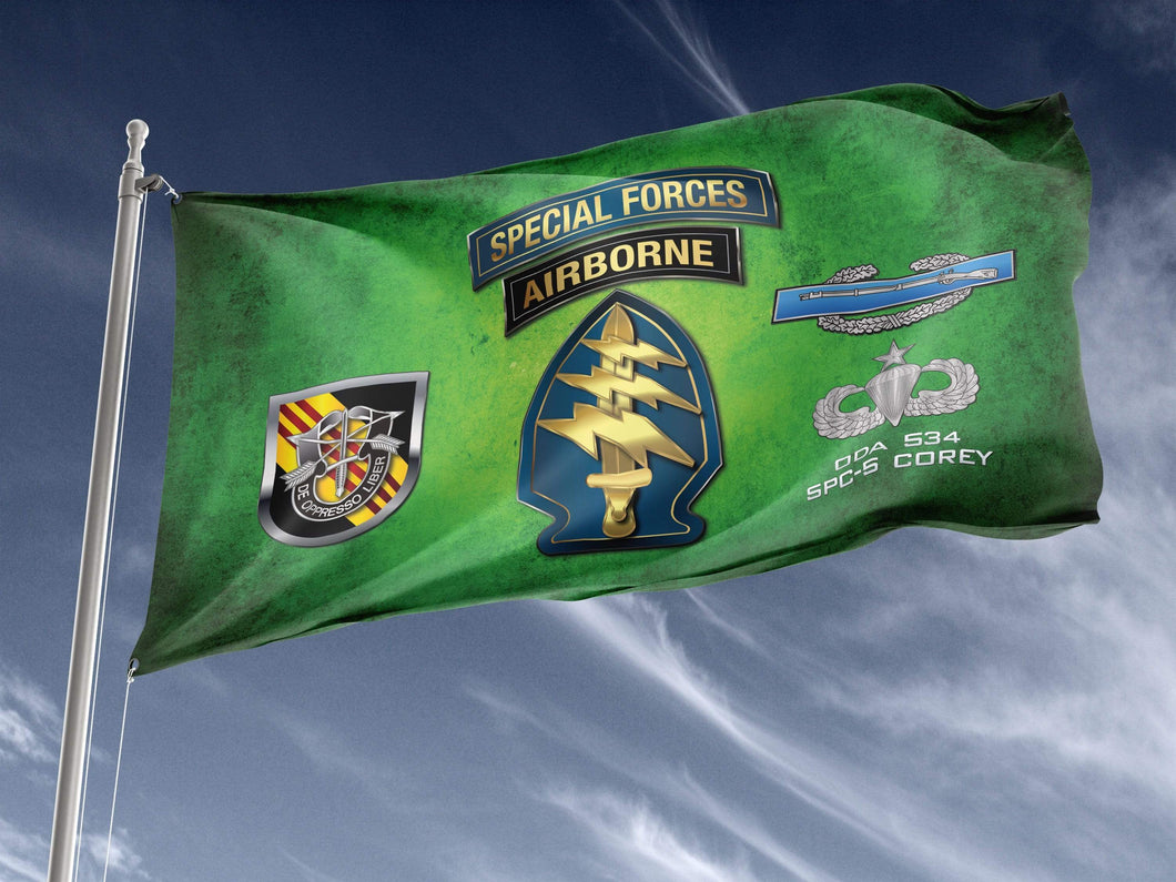 5th SFG CIB Green Outdoor Flag Elite Flags Outdoor Flag - 36