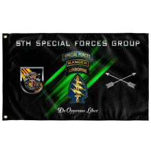 Load image into Gallery viewer, 5th Special Forces Group Tabbed Flag Elite Flags Wall Flag - 36&quot;x60&quot;
