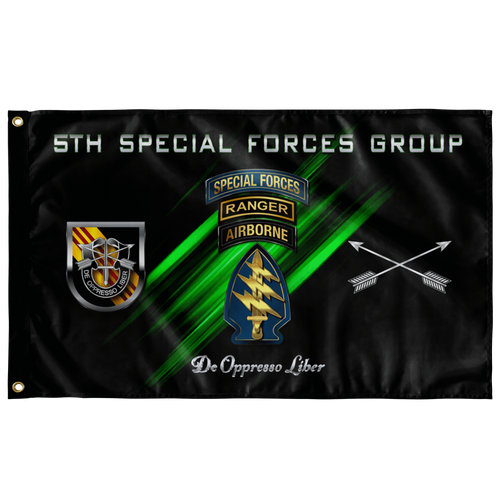 5th Special Forces Group Tabbed Flag Elite Flags Wall Flag - 36