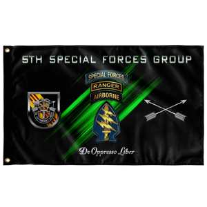 5th Special Forces Group Tabbed Flag Elite Flags Wall Flag - 36"x60"