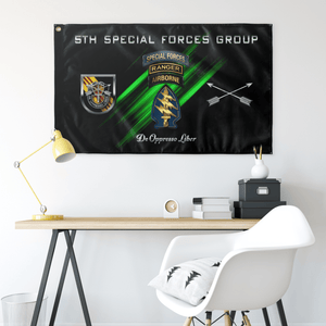 5th Special Forces Group Tabbed Flag Elite Flags Wall Flag - 36"x60"