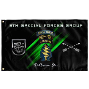 5th Special Forces Group Tabbed  (Legacy) Flag Elite Flags Wall Flag - 36"x60"