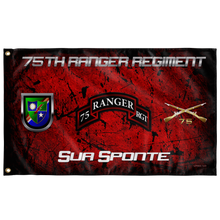 Load image into Gallery viewer, 75th Ranger Regiment Sua Sponte Flag Elite Flags Wall Flag - 36&quot;x60&quot;
