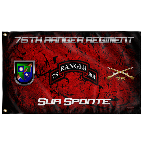 75th Ranger Regiment Sua Sponte Flag Elite Flags Wall Flag - 36