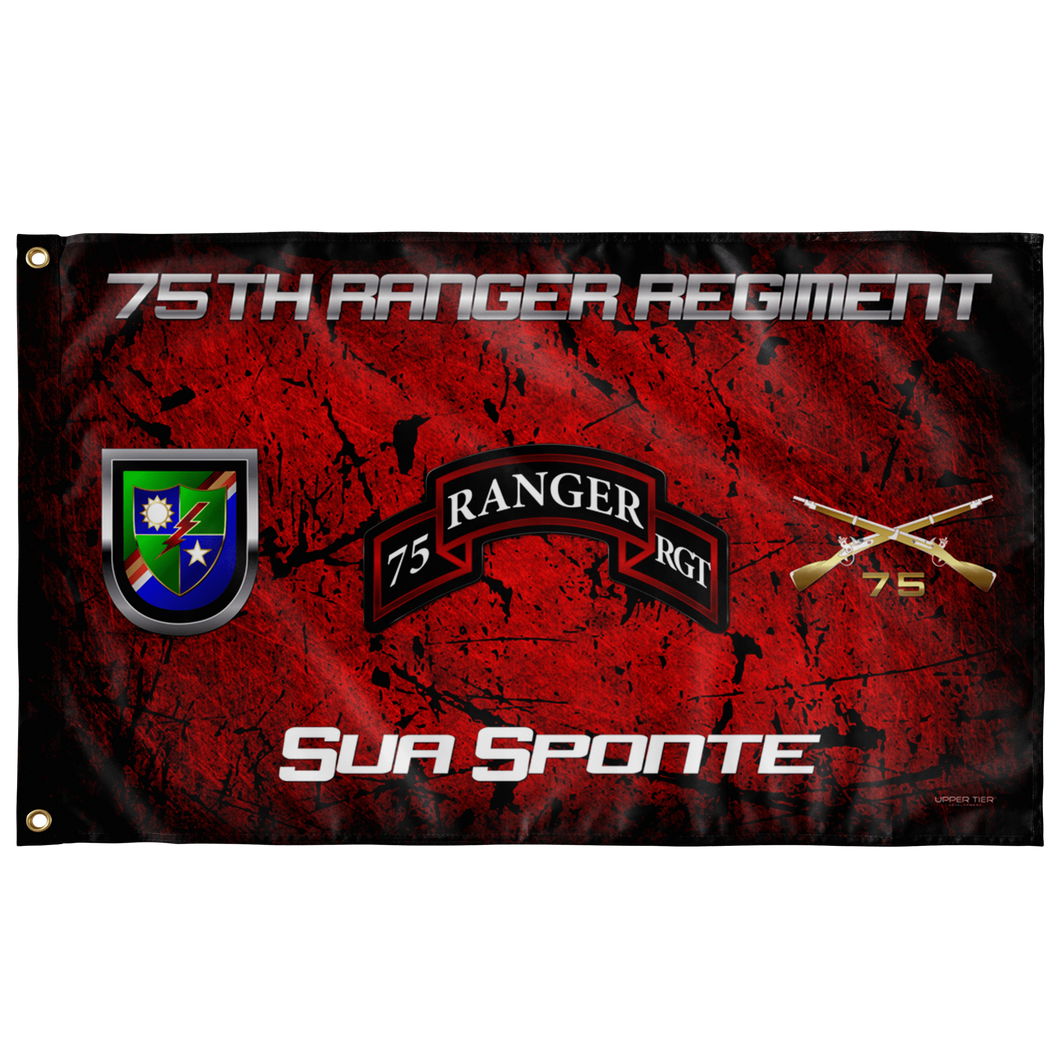 75th Ranger Regiment Sua Sponte Flag Elite Flags Wall Flag - 36