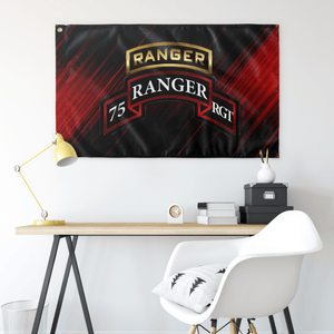 75th Ranger Regiment Tabbed Scroll Flag Elite Flags Wall Flag - 36"x60"