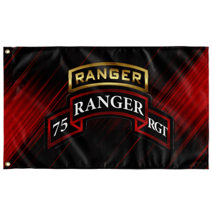 75th Ranger Regiment Tabbed Scroll Outdoor Flag Elite Flags Double-sided 36" X 60"