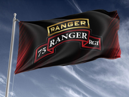 75th Ranger Regiment Tabbed Scroll Outdoor Flag Elite Flags Outdoor Flag - 36