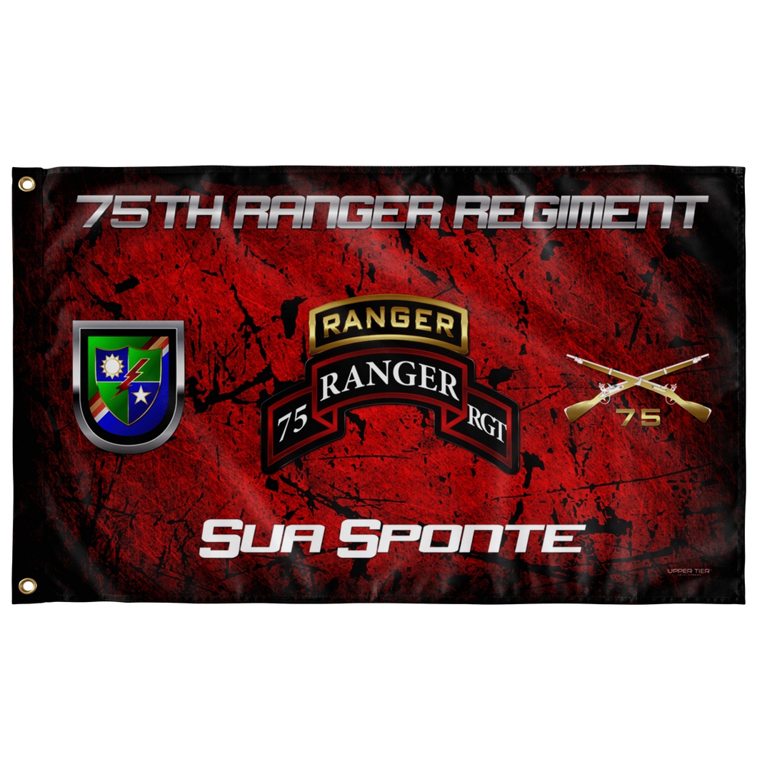 75th Ranger Regiment Tabbed Sua Sponte Flag Elite Flags Wall Flag - 36