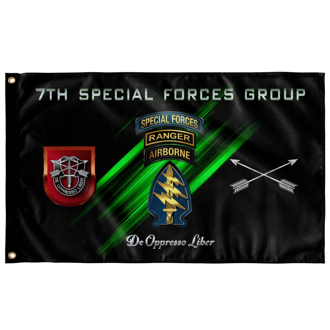 7th Special Forces Group Tabbed Flag Elite Flags Wall Flag - 36