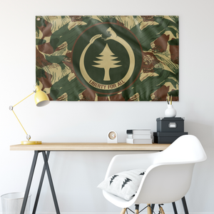 Liberty For All Rhodesian Brushstroke Camo Pattern Single Sided Wall Flag