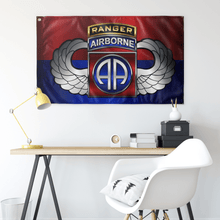 Load image into Gallery viewer, 82nd Airborne Division Tabbed Winged Flag Elite Flags Wall Flag - 36&quot;x60&quot;
