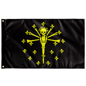 Indiana Pirate Yellow Pattern Single Sided Wall Flag