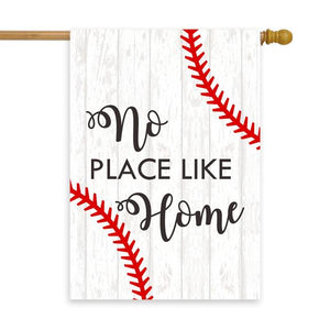 No Place Like Home Baseball House Flag 28" x 40" - Second East