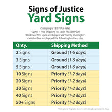 Load image into Gallery viewer, Black Lives Matter Enough To End Police Brutality Yard Sign
