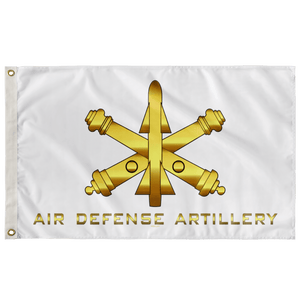 Air Defense Artillery White Flag Elite Flags Wall Flag - 36"x60"