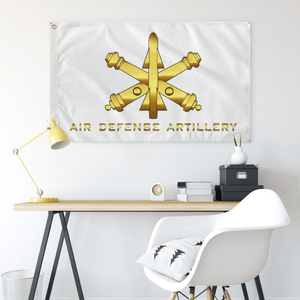 Air Defense Artillery White Flag Elite Flags Wall Flag - 36"x60"