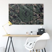 Load image into Gallery viewer, Sassy&#39;s Raiders Digital Woodland Single Sided Dark Green Wall Flag
