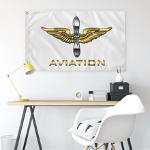 Load image into Gallery viewer, Army Aviation White Flag Elite Flags Wall Flag - 36&quot;x60&quot;
