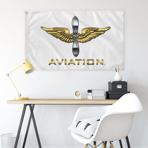 Army Aviation White Flag Elite Flags Wall Flag - 36"x60"